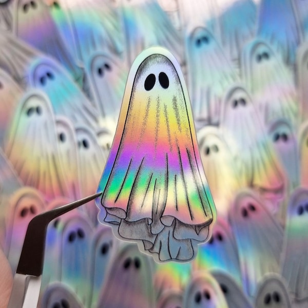 Ghost Holographic Sticker