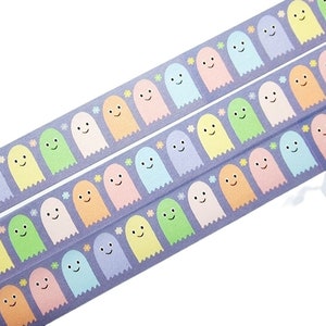 Süßes Gespenst Washi Tape, kawaii Papeterie, Halloween Washi, pastell goth, gruselig niedlich, niedliches Deko tape, florales Gespenst, Gespenst Papeterie