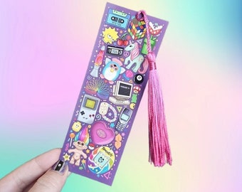 90's Bookmark, 90's kid, born in the 90's, 90's baby, tassel bookmark, book lover gift, nostalgia, retro, 90's toys, cute bookmark