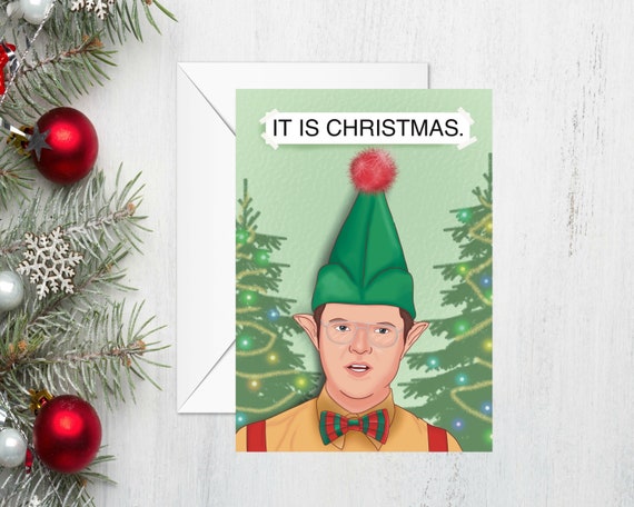 Dwight Christmas Card: the Office Funny Xmas Card - Etsy Israel
