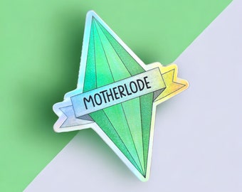 Holographic Plumbob Sticker: Waterproof Vinyl Decal for Gamers