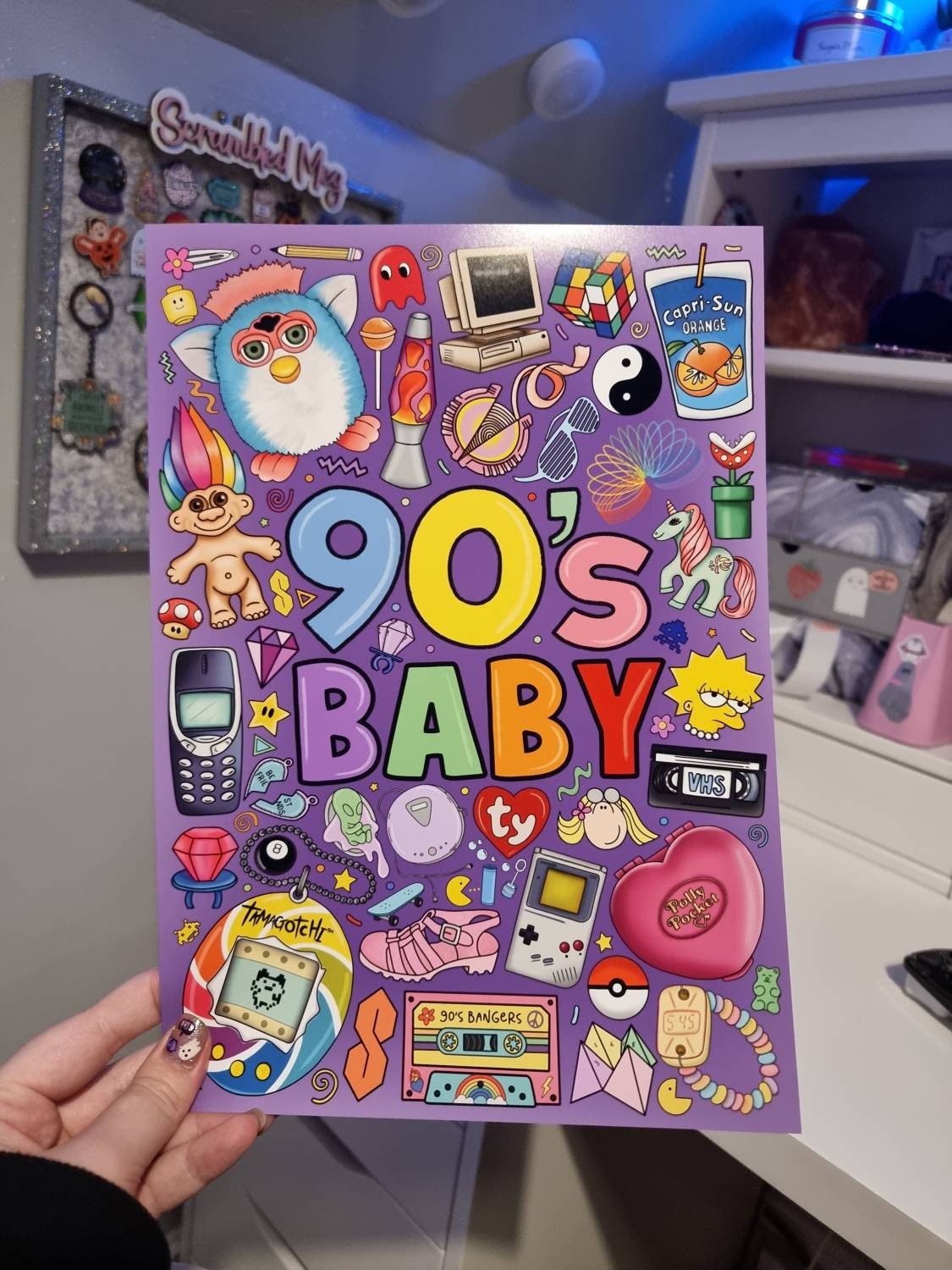 90s Nostalgia Art Print: Colourful Y2K Illustration - Etsy