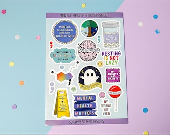 Vinyl stickervel geestelijke gezondheid