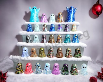Kerstspookornament glitterhars: Goth Xmas Decoration