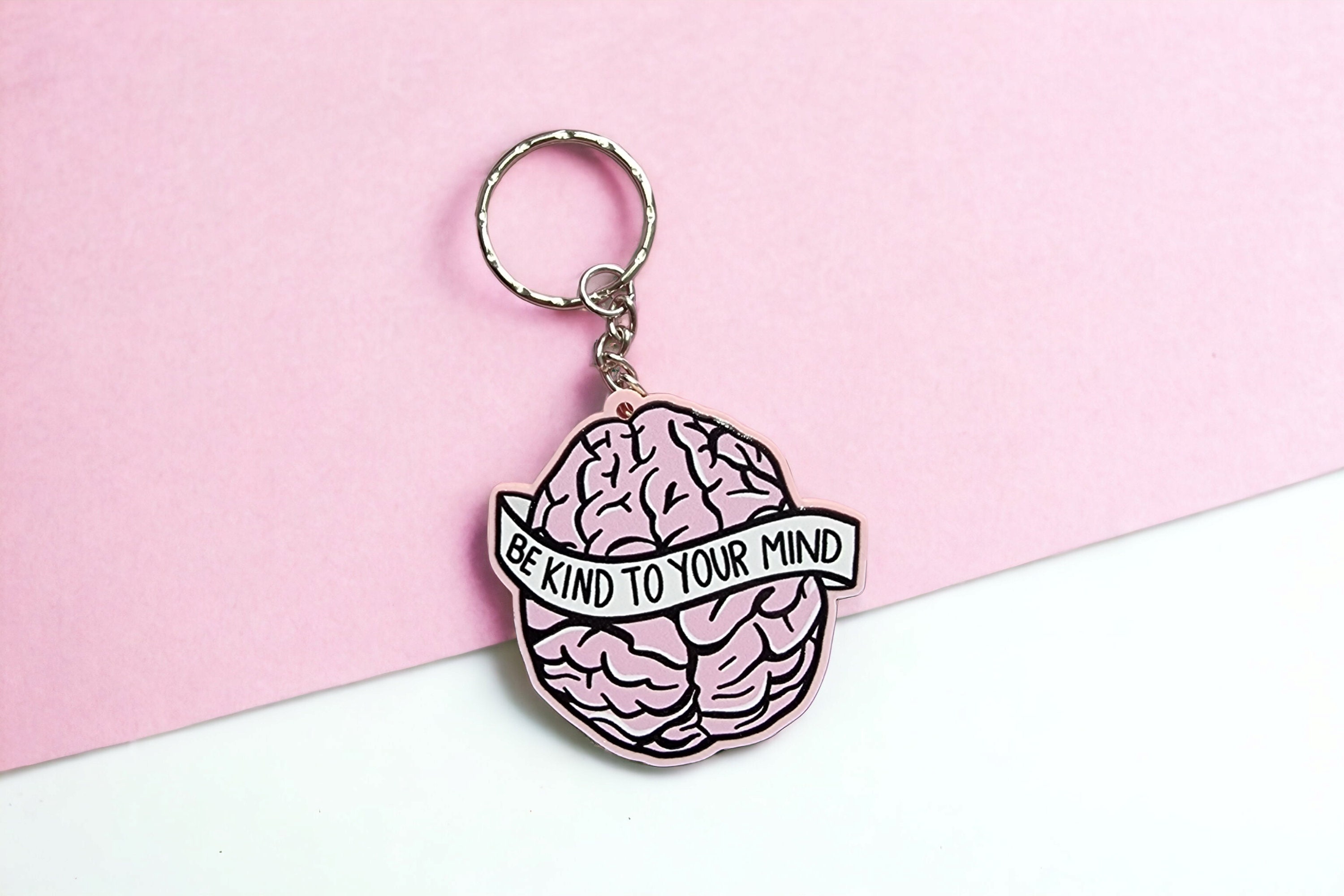 Be Kind to Your Mind Keyring, Acrylic Keychain, Mental Health