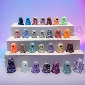 Resin Glitter Ghost Figurine - Summerween edition