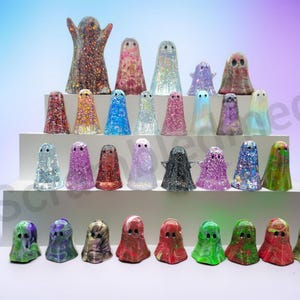 LIMITED EDITION Resin Ghosts, ghost ornament, spooky gift, Halloween decoration, goth decor, desk buddy, adopt a ghost, figurine, pet ghost