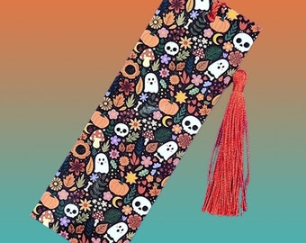 Autumn Halloween Bookmark: Spooky Witchy Book Lover Gift