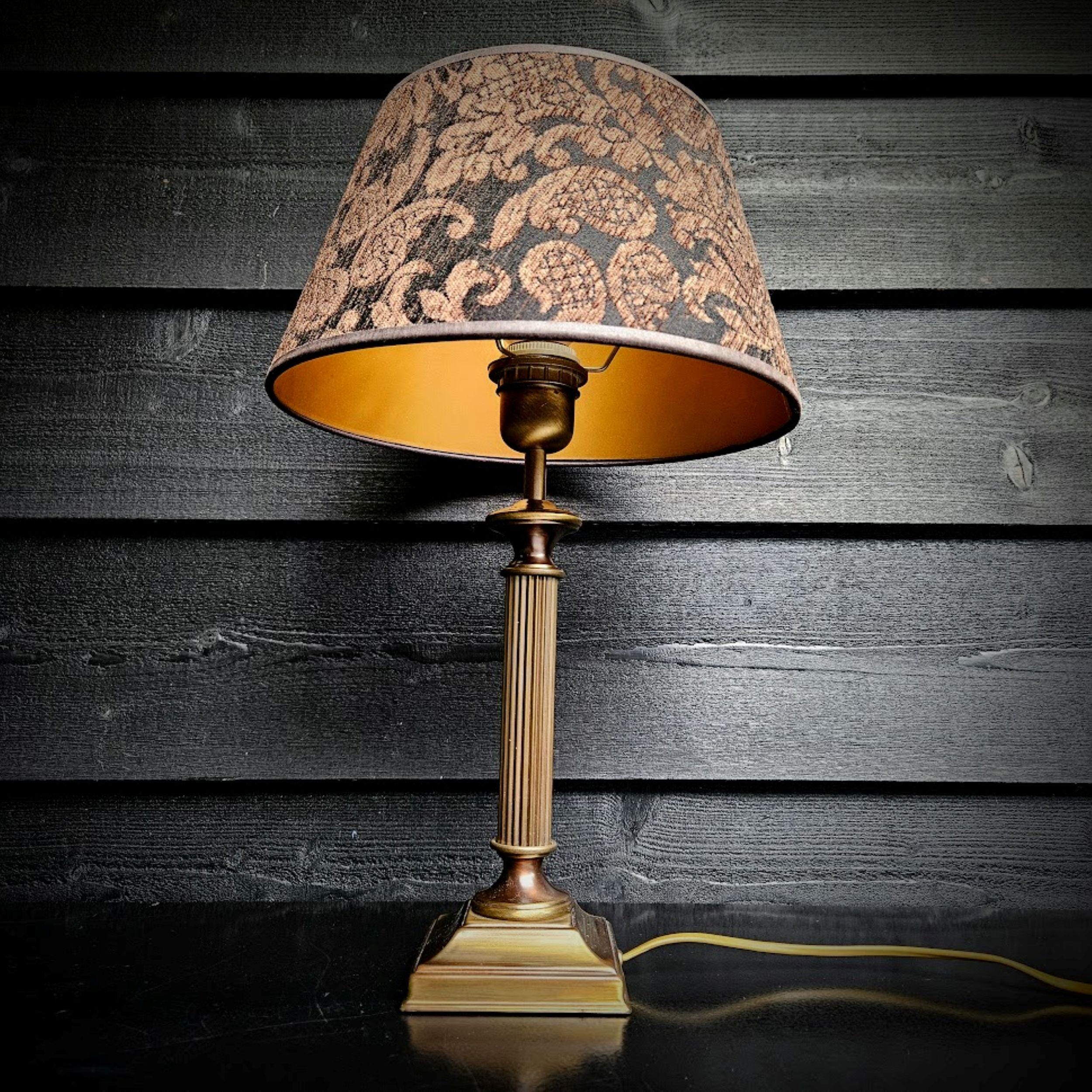 Art Nouveau tafellamp - Lampe de table (1) - Cristal, Laiton - Catawiki
