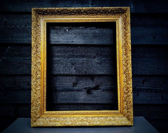 Vintage Gold Wood Frame, Ornate Gold Frame, Large Frame Etsy