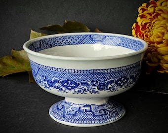 Bol ancien en porcelaine hollandaise bleu et blanc Boch Willow BFK, cadeau pour la maison neuve