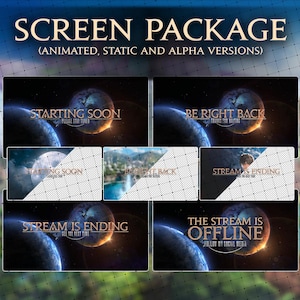 FFXIV Endwalker | Screen Pack for Streamers. Starting Soon, BRB, Stream Ending and Offline. Animated, Static and Without background