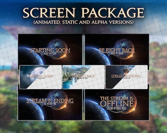 FFXIV Endwalker | Screen Pack for Streamers. Starting Soon, BRB, Stream Ending and Offline. Animated, Static and Without background