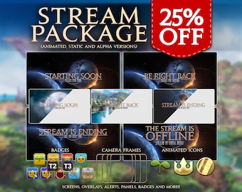 FFXIV Endwalker Stream Overlay Package | Final Fantasy XIV Bundle for Twitch, YouTube & Kick | OBS Streamlabs Animated Alerts Panels Badges