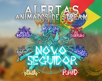 Animated Stream Alerts Pack – Monster Hunter Themed – Twitch, YouTube & Kick Alerts – StreamElements/OBS – WebM and PNG Instant Download