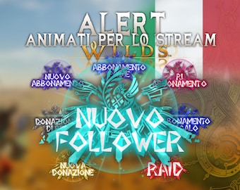Animated Stream Alerts Pack – Monster Hunter Themed – Twitch, YouTube & Kick Alerts – StreamElements/OBS – WebM and PNG Instant Download