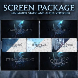 Animated scene package for streaming | For Twitch, YouTube, and Kick. Starting Soon, BRB, End of Stream, and Offline. FFXIV Heavensward.