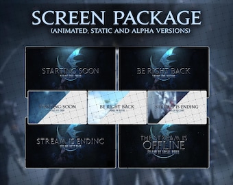 Animated scene package for streaming | For Twitch, YouTube, and Kick. Starting Soon, BRB, End of Stream, and Offline. FFXIV Heavensward.
