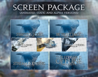 Evercold FFXIV Stream Screens Pack | Screen for Streamers. Starting Soon, BRB, Stream Ending & Offline. Animated, Static and Alpha versions.