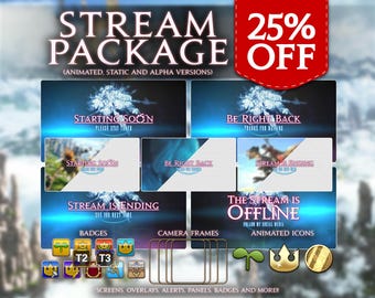 FFXIV Overlay | FFXIV A Realm Reborn | FFXIV Stream package Twitch, Youtube, Kick | Final Fantasy Overlay | FF14 Overlay | A Realm Reborn