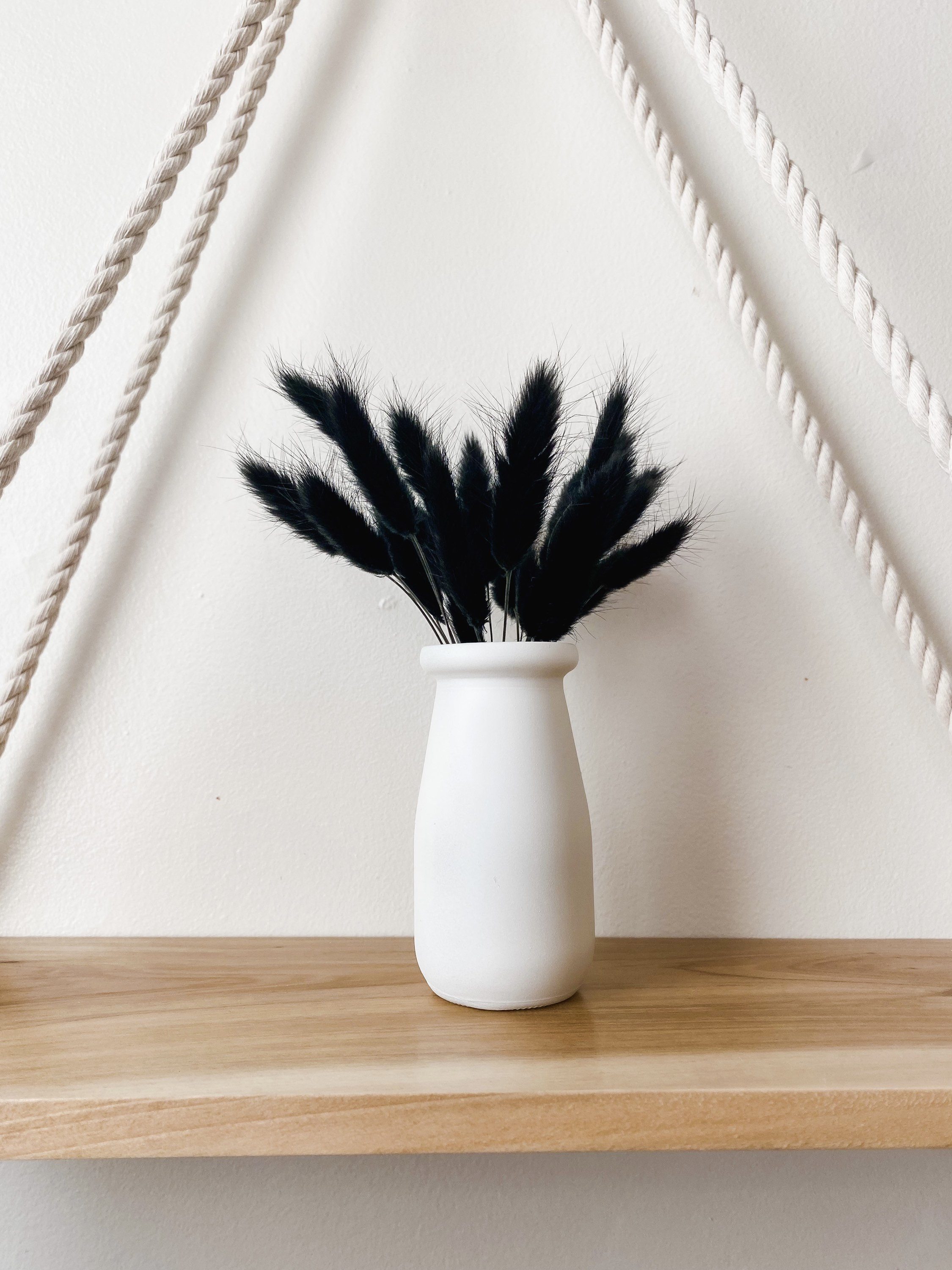 Mini Black Bunny Tail Dried Grass Vase Etsy