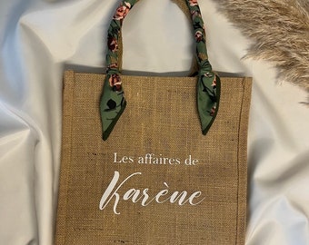 Sac en jute (moyen) à personnaliser