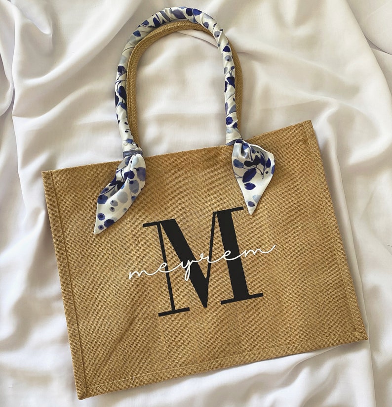 Jute bag large to personalize image 2