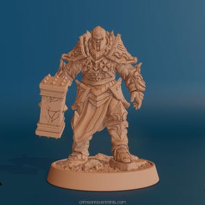 Carl Saturno • Hammer of Aidin • Templars of the Northern Lights • Daybreak Miniatures • 3D Printed Fantasy Miniature • D&D / Pathfinder