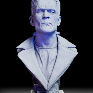 Kit de buste en résine de monstre de Frankenstein, sculpture d'horreur gothique, figurine de monstre classique, décoration d'Halloween, cadeau de collection pour les fans d'horreur