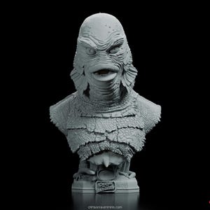 Creature from the Black Lagoon Resin Bust Kit, Gothic Horror Sculpture, Classic Monster Figure, Halloween Decor, Gift for Horror Collectors