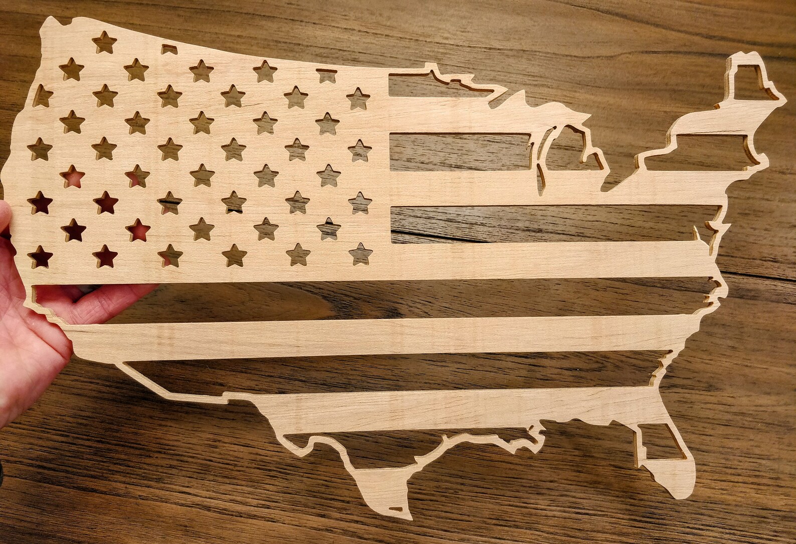 United States of America Flag Wood Cutout | Etsy