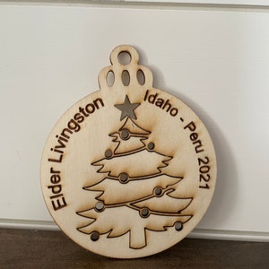 Custom Missionary Christmas Ornament