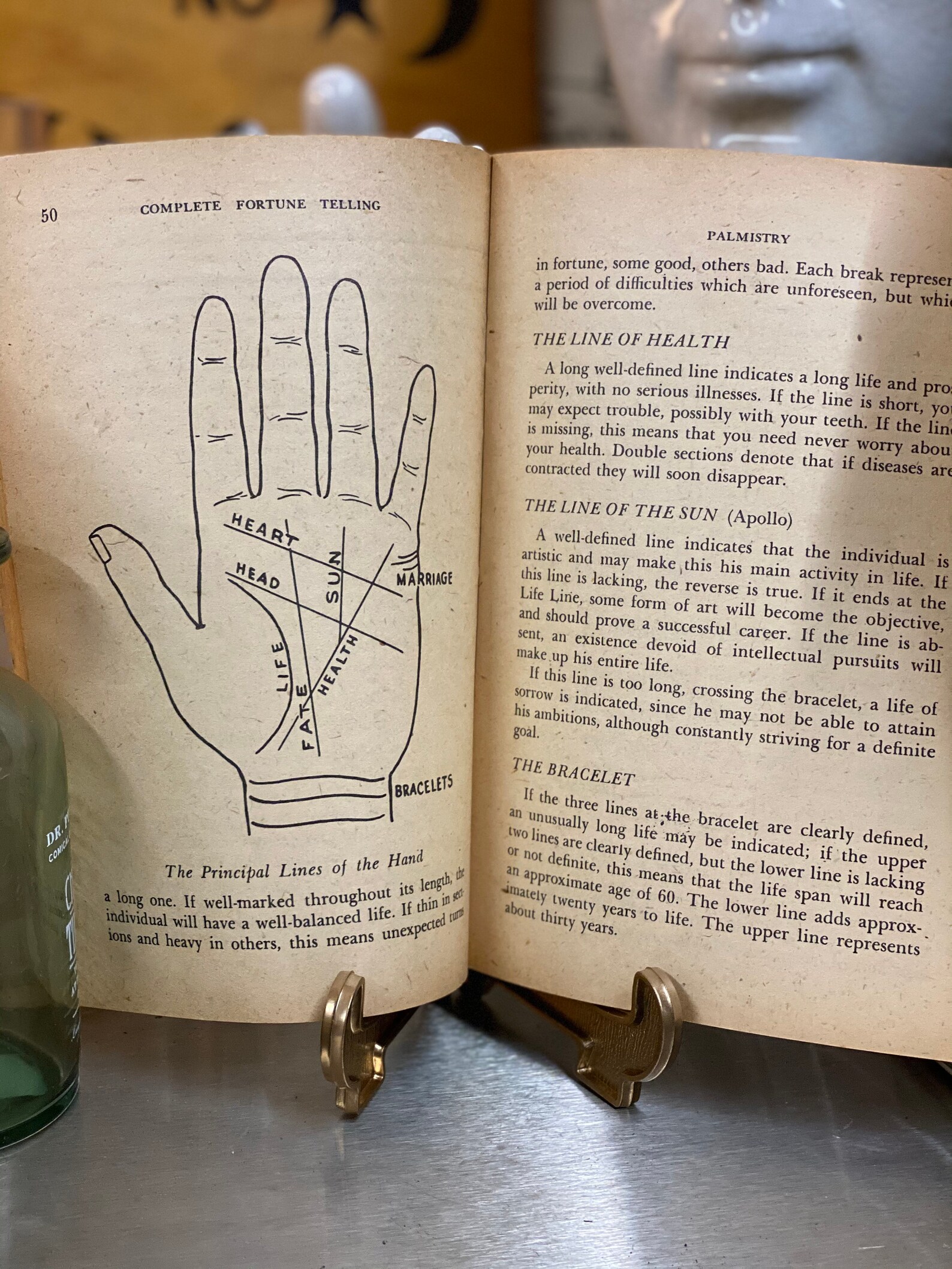 Vintage Fortune Telling Book 1970s Palm Reading Phrenology Etsy