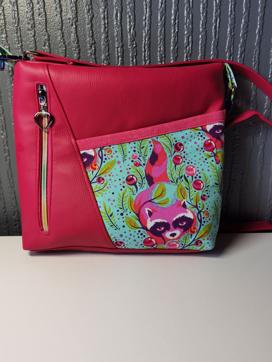 Dog Walking Bag Cross Body Bag Dog Bag Leather and Cotton Etsy