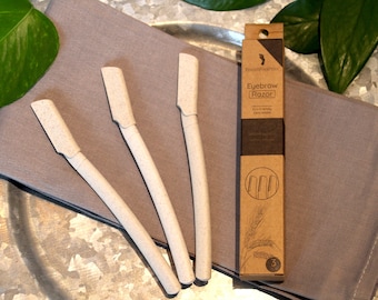 Biologisch abbaubarer Augenbrauen-Shaper aus Weizenstroh | 3er Set