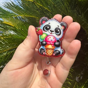 Panda Bange Reel, Teacher Badge Reel, Panda Intrekbare Badge Reel, Verpleegkundige ID-houder, Kaarthouder, Perzonalized Badge Reel, Cadeau verpleegkundige.