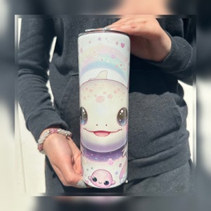 Axolotl Skinny Tumbler, Axolotl Tumbler, Personalized Axolotl Tumbler,