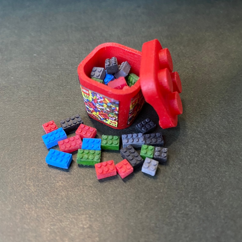 112 Miniature Lego Bucket Etsy