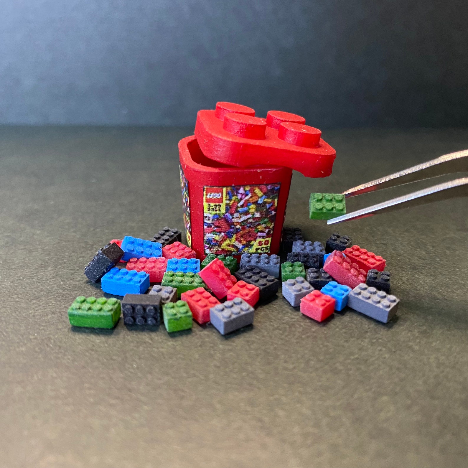 112 Miniature Lego Bucket Etsy