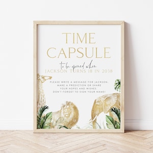 Wild One Time Capsule, 1e verjaardag tijdcapsule teken, Wild One verjaardag, 1e verjaardag, eerste verjaardag tijdcapsule, BD01