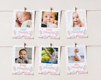 Baner ze zdjęciami Sweet One Year, Baner z okazji 1. urodzin Candy, Zdjęcia z 1. miesiąca, Miesięczny baner ze zdjęciami, Baner z 1. urodzin, BD87