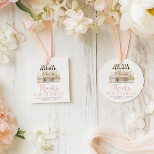 Brautdusche Favor Tag, frisch vom Markt Brautparty Geschenkanhänger, Blumenwagen Brautparty, druckbarer Anhänger, bearbeitbarer Favor Tag, BS67