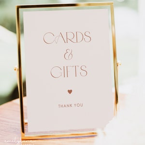 Boho Cards and Gifts Sign Template, Minimal Cards and Gifts Printable Gift Sign, Bridal Shower Sign, Baby Shower Sign, H1