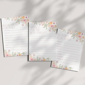 Bloemen babyshoweradvies, babyshowervoorspellingen, babyshowerwensen, advieskaart, bewerkbare spellen, baby in bloei babyspellen bloemen, BBS94