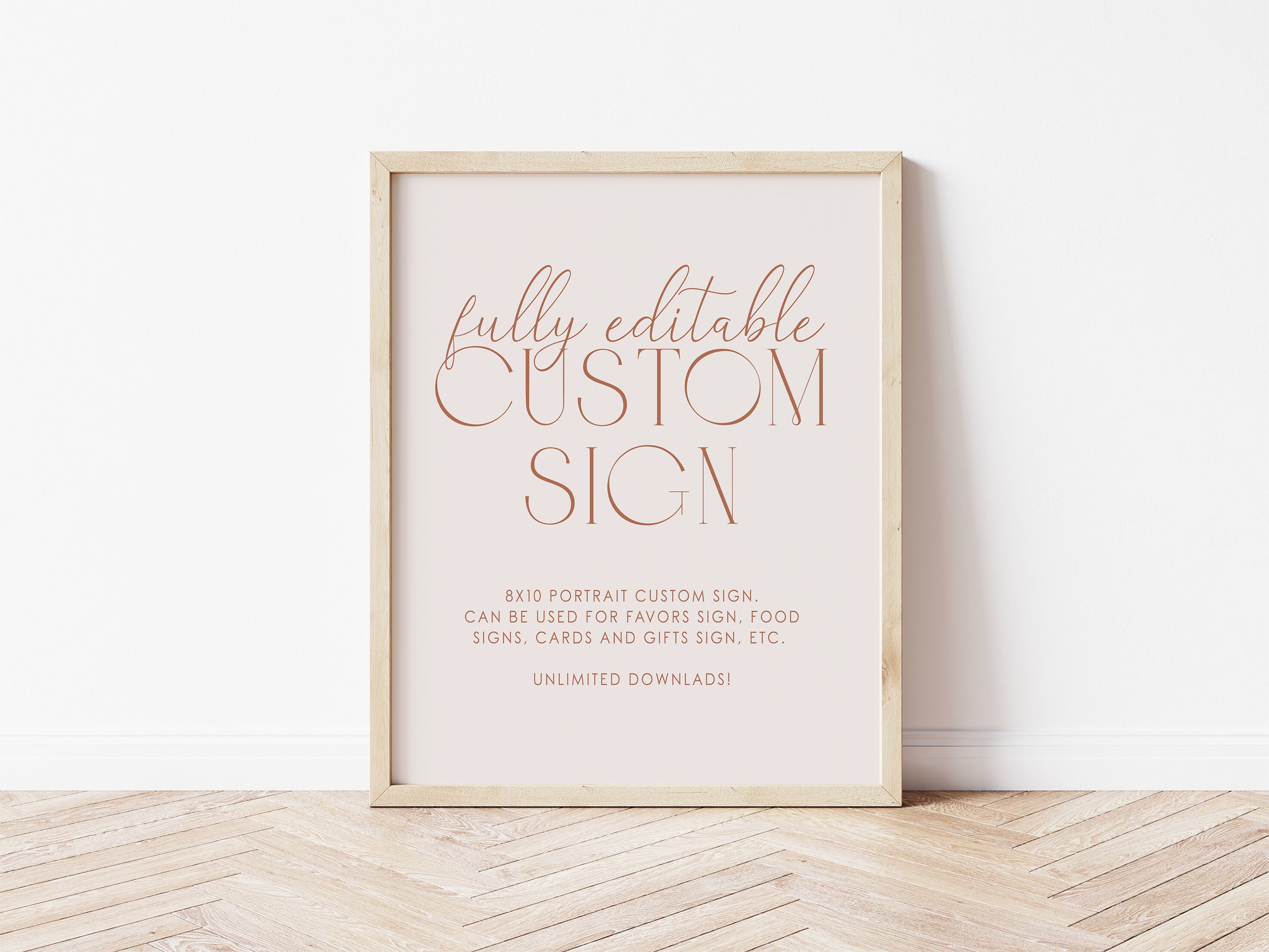 Minimal Boho Editable Sign, Custom 8x10 Sign, Boho Baby Shower Editable ...
