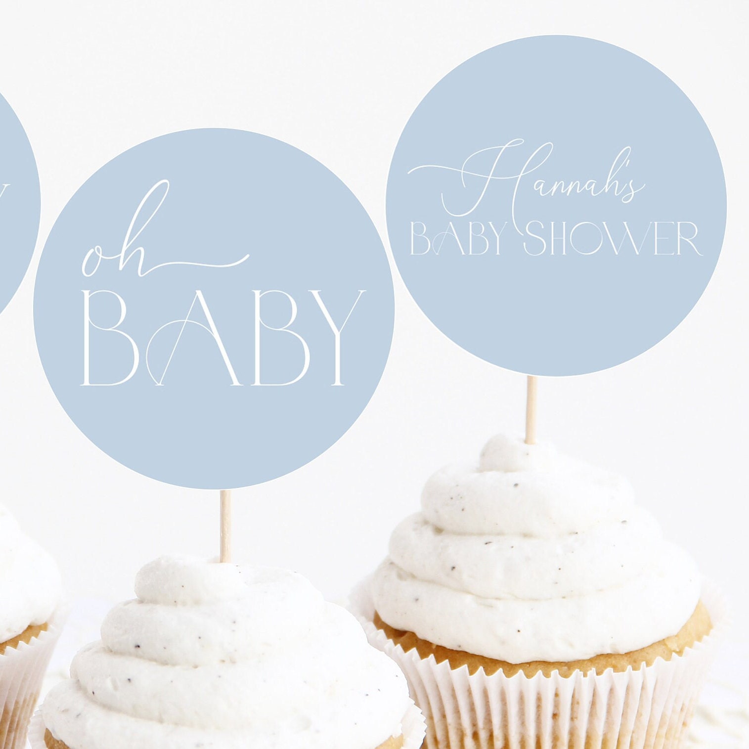Topper azul para bolo masculino, decoração de feliz aniversário de  cavalheiro, chapéu, chá de bebê, cupcake