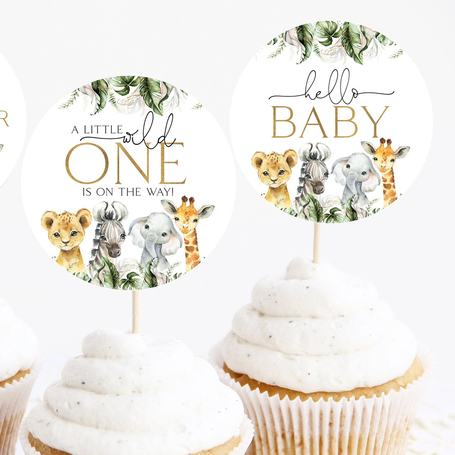 Lion King Baby Shower Cupcake Toppers