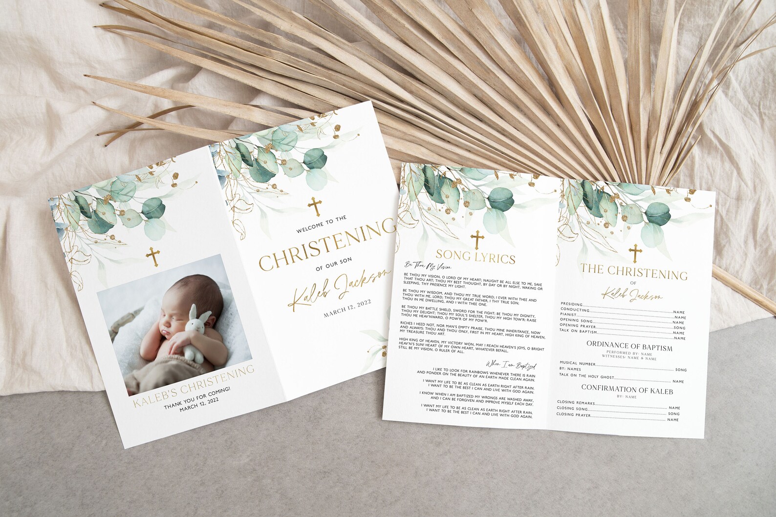 Baptism Programs Printable Christening Program Template Etsy