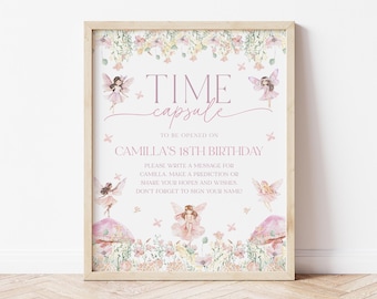 Fairy Time Capsule, 1st Birthday Time Capsule Sign, Fairy 1st Birthday, Girls 1st Birthday, Fairy First Birthday Time Capsule, Fairy, BD69