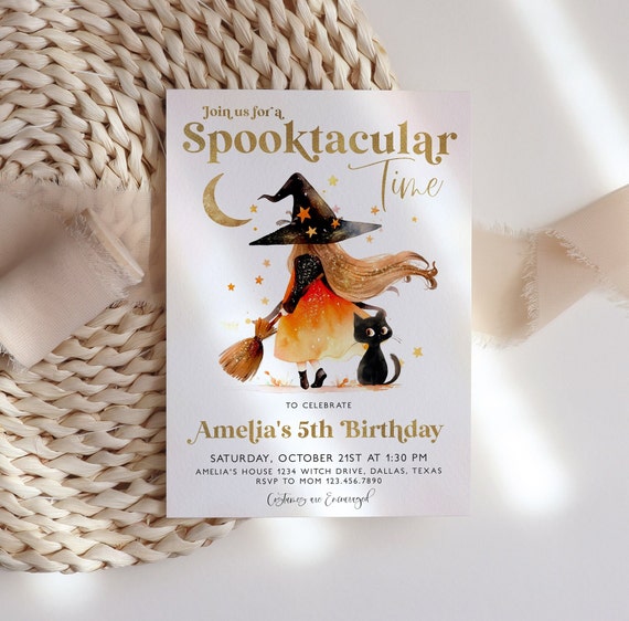 Paperlane Hexen Einladungskarten - 10er Set Mit Umschlägen Halloween